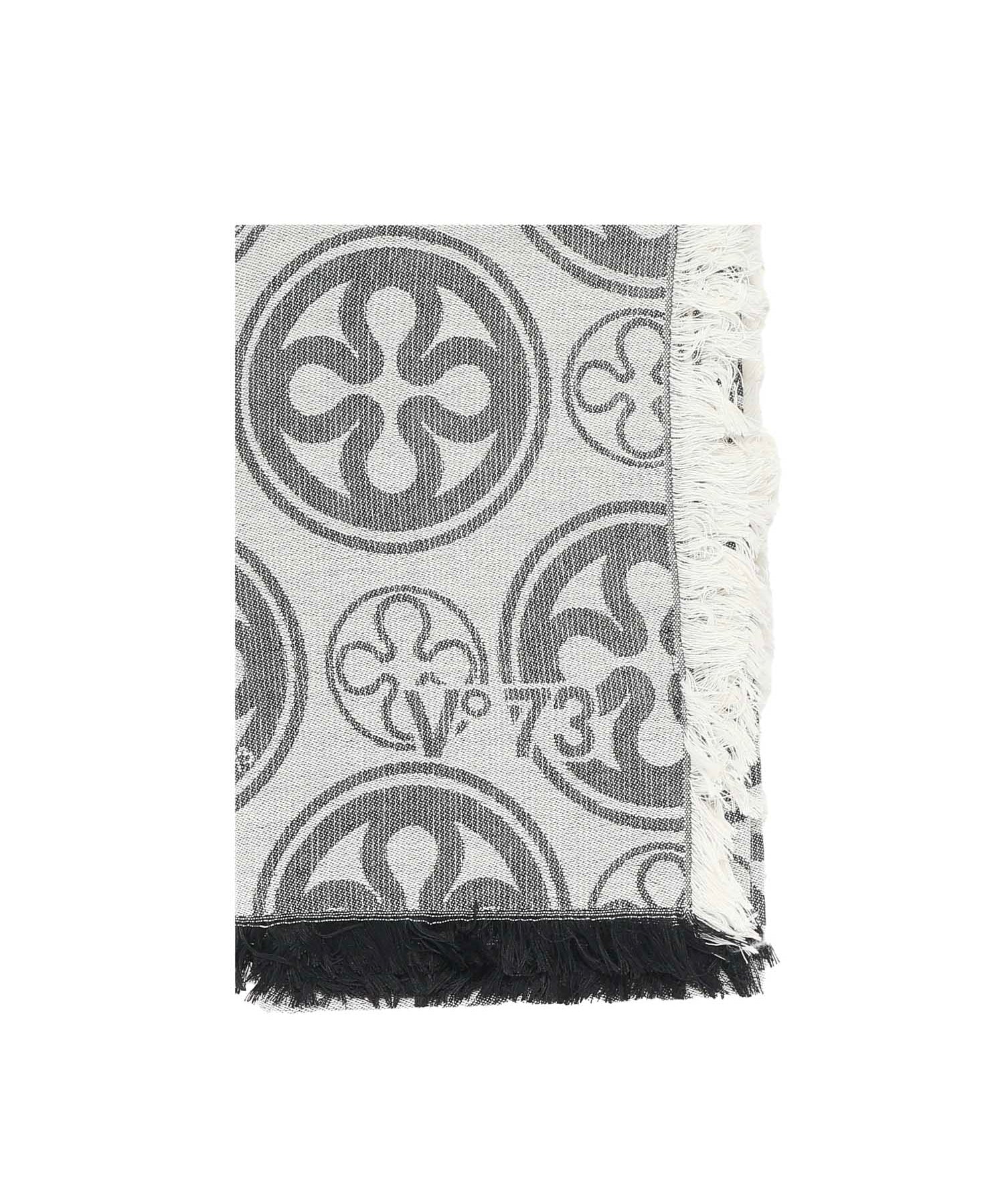 Sciarpa Caroline con logo 73SP8FT02 CAROLINENERO/BIANCO V° 73 
