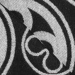 Sciarpa Caroline con logo<BR/> 73SP8FT03 CAROLINENERO/BIANCO V° 73 