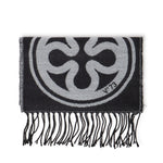 Sciarpa Caroline con logo<BR/> 73SP8FT03 CAROLINENERO/BIANCO V° 73 