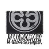 Sciarpa Caroline con logo<BR/> 73SP8FT03 CAROLINENERO/BIANCO V° 73 