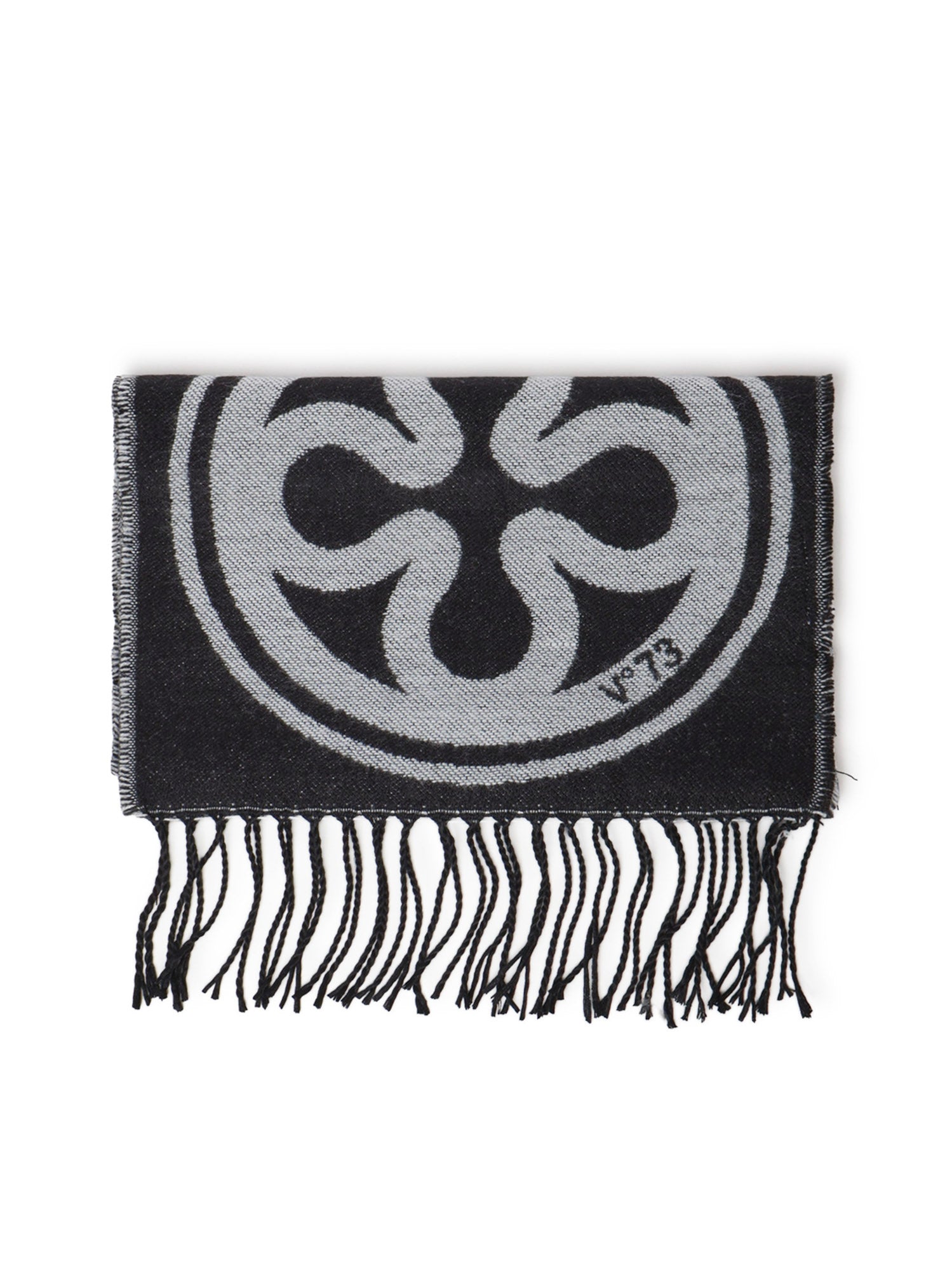 Sciarpa Caroline con logo<BR/> 73SP8FT03 CAROLINENERO/BIANCO V° 73 