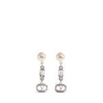 Orecchini Ovalette in metallo, perle e cristalli Swarovski® 9W2J0AI8 WKDDFF VALENTINO GARAVANI 