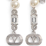 Orecchini Ovalette in metallo, perle e cristalli Swarovski® 9W2J0AI8 WKDDFF VALENTINO GARAVANI 