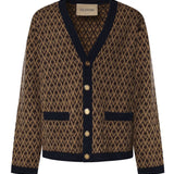 Cardigan Toute La V in lana jacquard 9V3KA04I AR10PF VALENTINO GARAVANI 