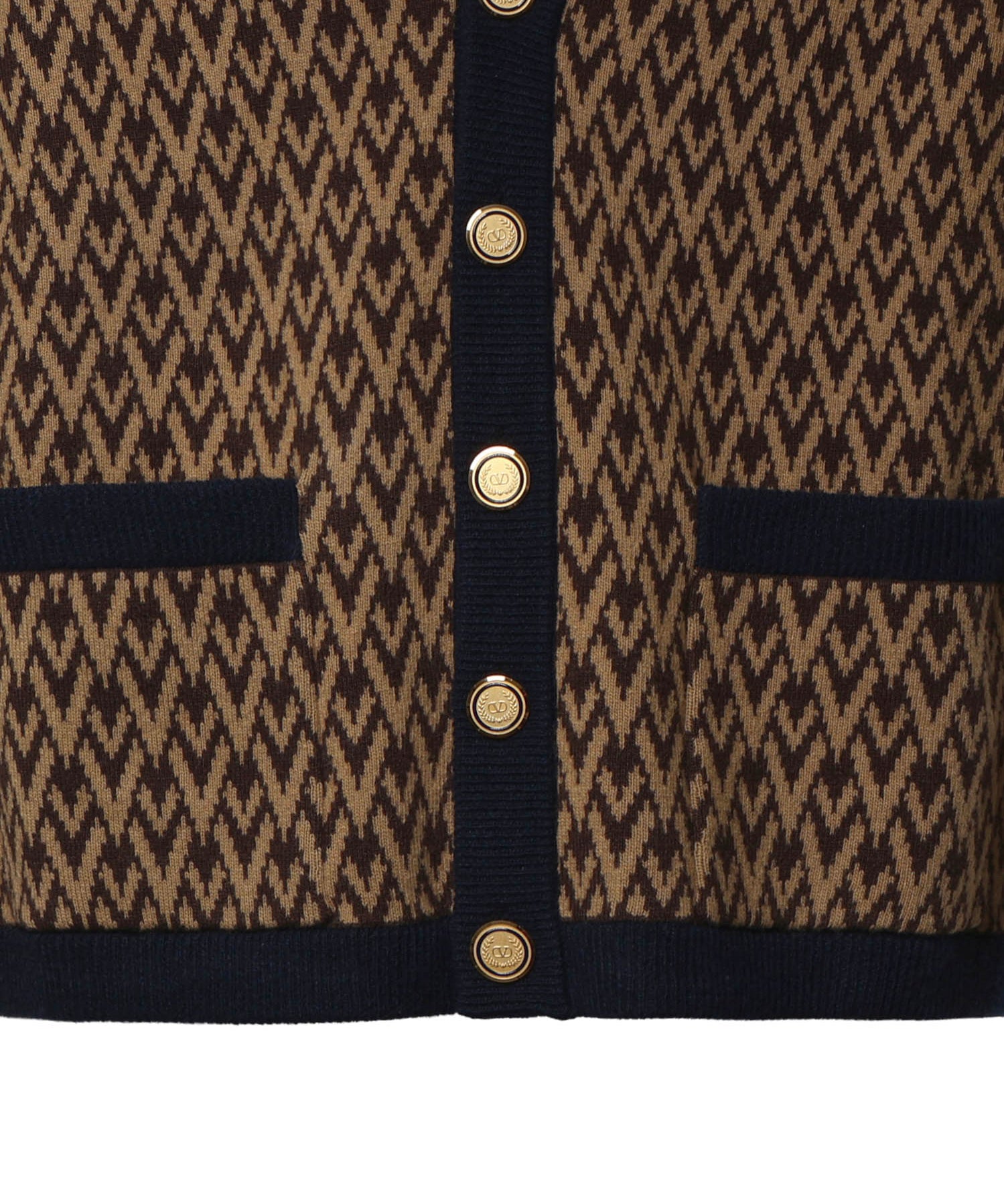Cardigan Toute La V in lana jacquard 9V3KA04I AR10PF VALENTINO GARAVANI 