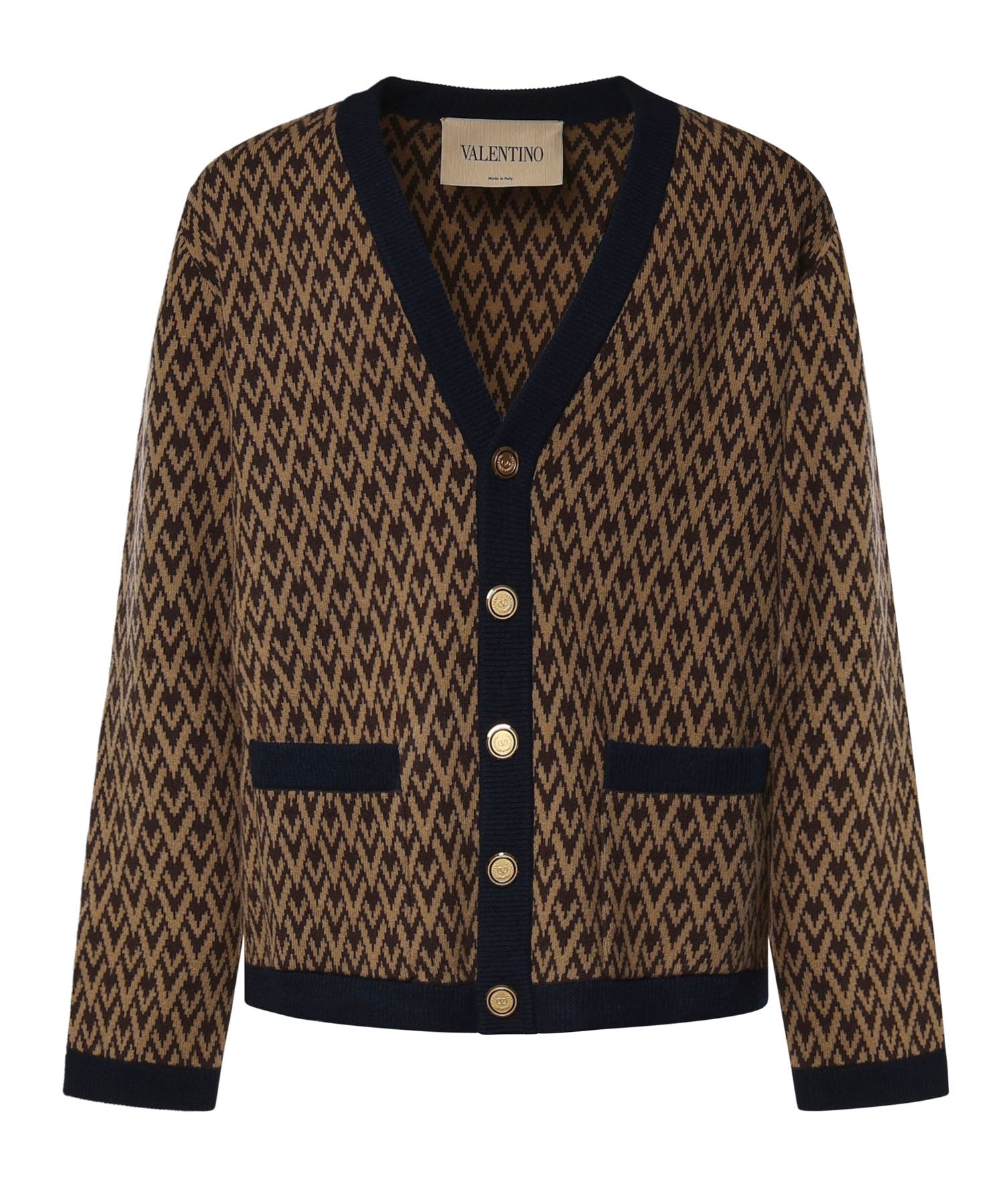 Cardigan Toute La V in lana jacquard 9V3KA04I AR10PF VALENTINO GARAVANI 