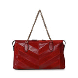 Borsa media a spalla Panthea in suede e nappa motivo chevron 9W2B0S70 DEDAQS VALENTINO GARAVANI 