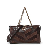 Borsa a spalla Valentino Garavani Panthea in nappa motivo chevron 9W2B0S70 DEDRE6 VALENTINO GARAVANI 