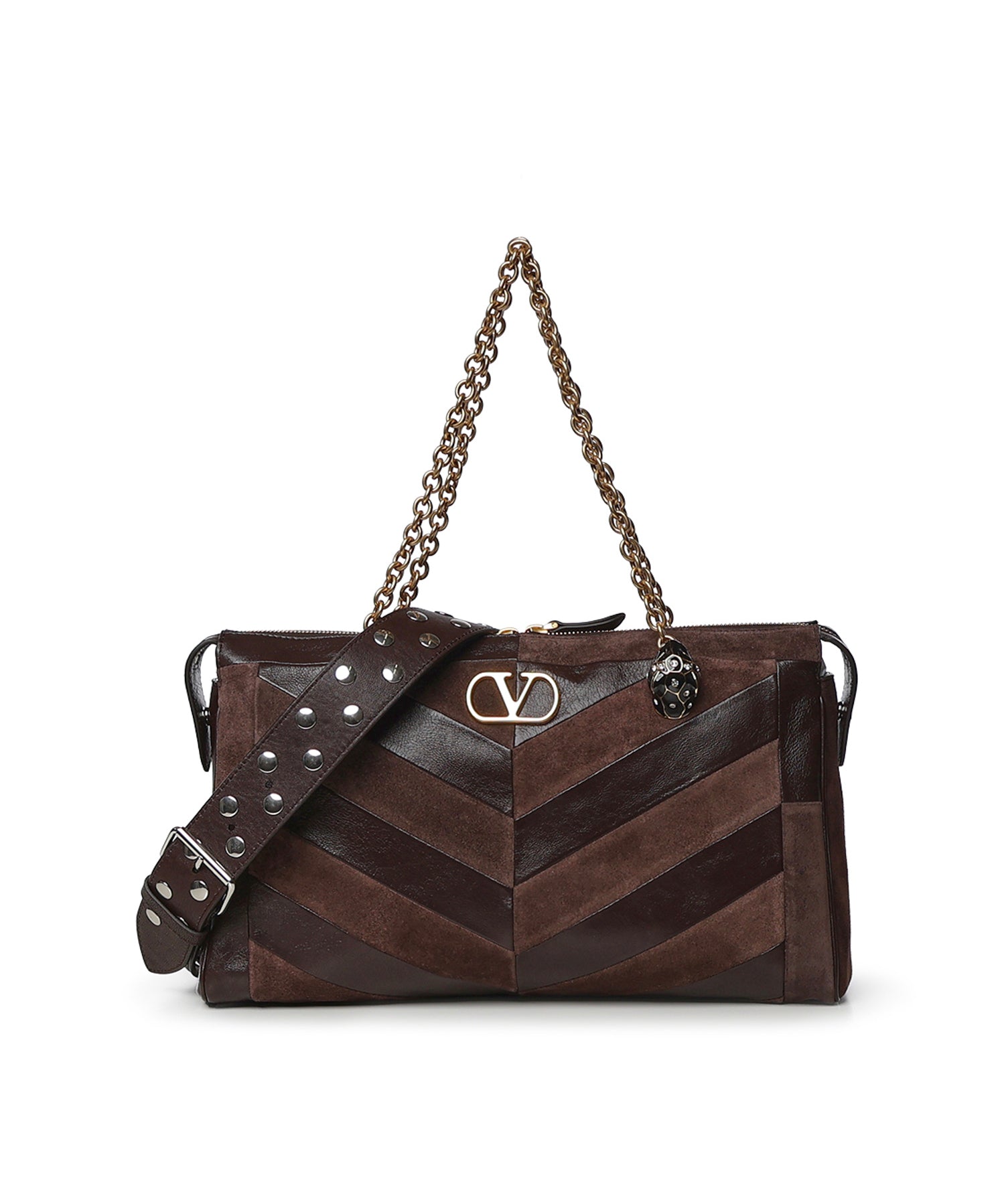 Borsa a spalla Valentino Garavani Panthea in nappa motivo chevron 9W2B0S70 DEDRE6 VALENTINO GARAVANI 