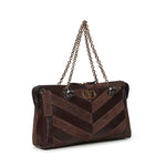Borsa a spalla Valentino Garavani Panthea in nappa motivo chevron 9W2B0S70 DEDRE6 VALENTINO GARAVANI 