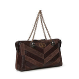 Borsa a spalla Valentino Garavani Panthea in nappa motivo chevron 9W2B0S70 DEDRE6 VALENTINO GARAVANI 