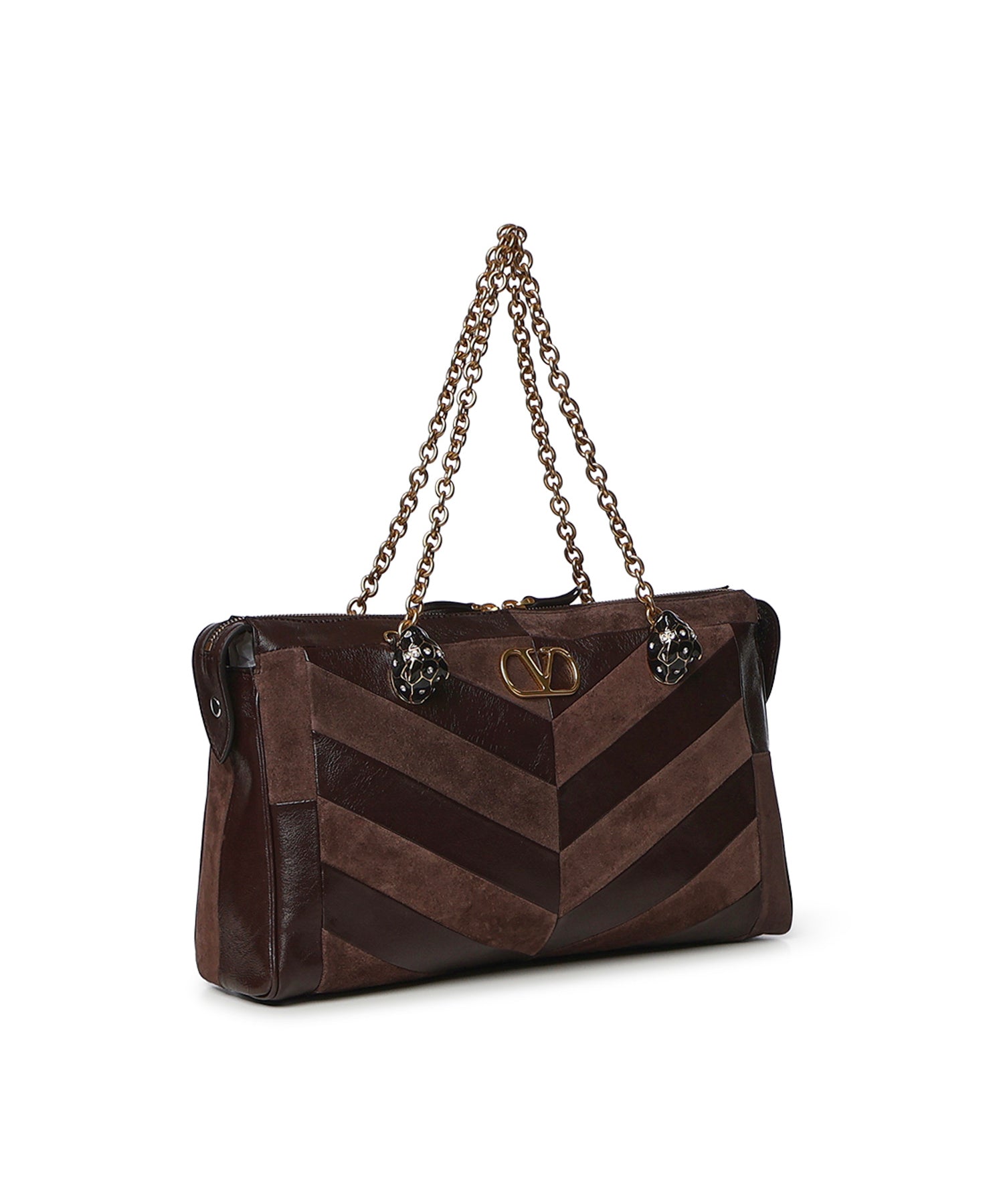 Borsa a spalla Valentino Garavani Panthea in nappa motivo chevron 9W2B0S70 DEDRE6 VALENTINO GARAVANI 