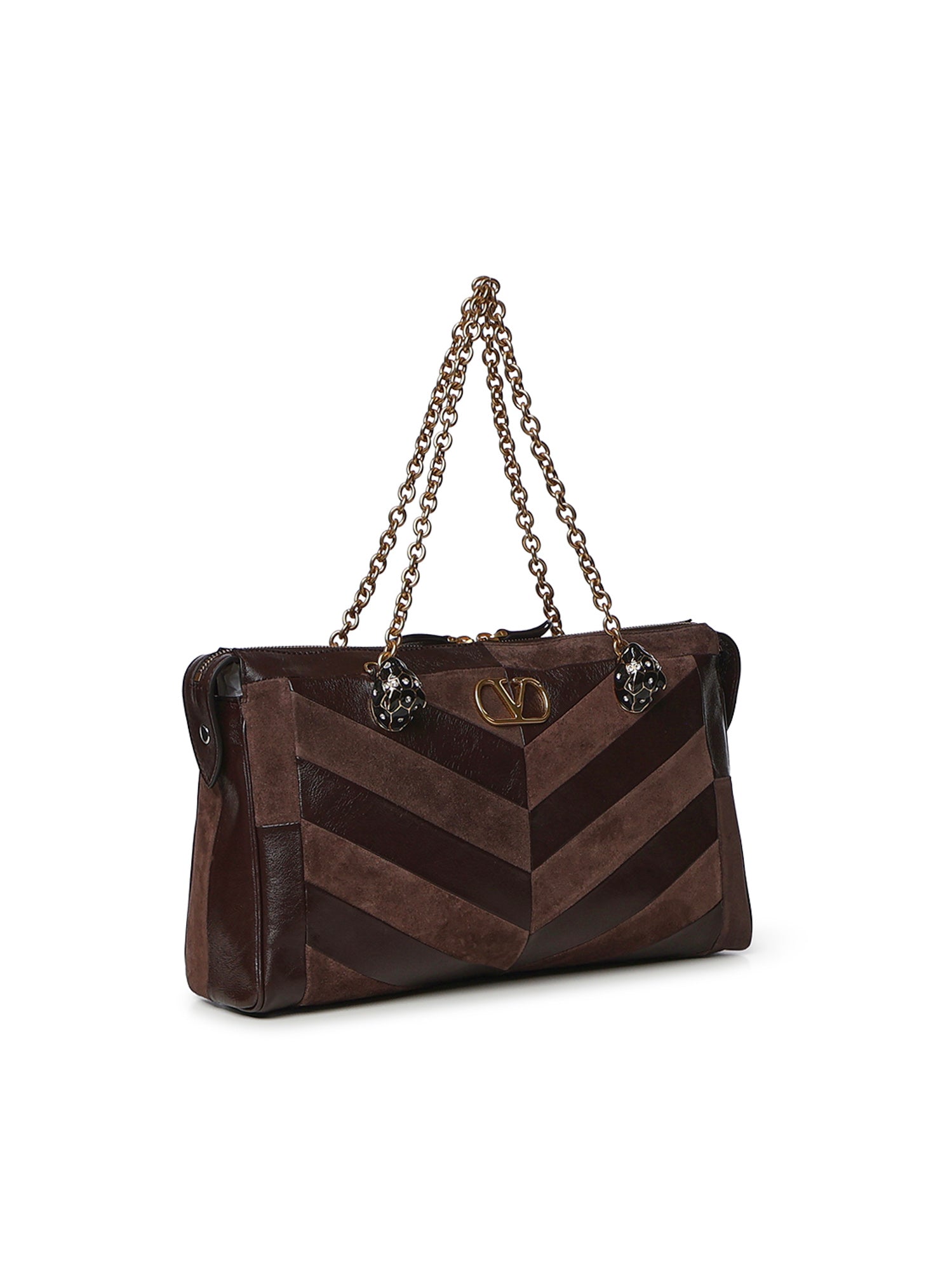 Borsa a spalla Valentino Garavani Panthea in nappa motivo chevron 9W2B0S70 DEDRE6 VALENTINO GARAVANI 