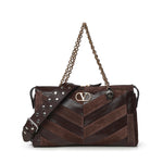 Borsa a spalla Valentino Garavani Panthea in nappa motivo chevron 9W2B0S70 DEDRE6 VALENTINO GARAVANI 