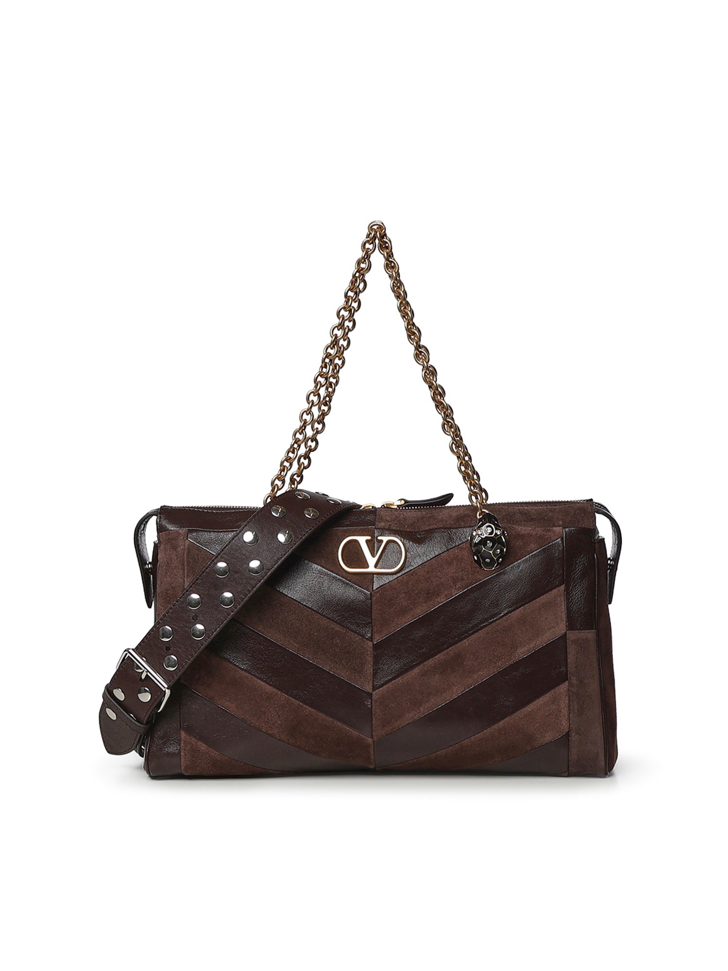 Borsa a spalla Valentino Garavani Panthea in nappa motivo chevron 9W2B0S70 DEDRE6 VALENTINO GARAVANI 