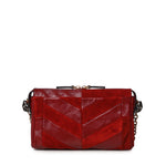 Borsa piccola a spalla Panthea in suede e nappa motivo chevron 9W2B0S99 DEDAQS VALENTINO GARAVANI 