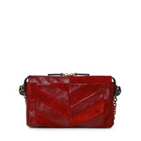 Borsa piccola a spalla Panthea in suede e nappa motivo chevron 9W2B0S99 DEDAQS VALENTINO GARAVANI 