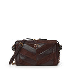 Borsa piccola a spalla Panthea in suede e nappa motivo chevron 9W2B0S99 DEDRE6 VALENTINO GARAVANI 