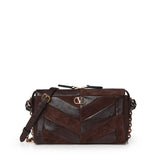 Borsa piccola a spalla Panthea in suede e nappa motivo chevron 9W2B0S99 DEDRE6 VALENTINO GARAVANI 