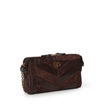 Borsa piccola a spalla Panthea in suede e nappa motivo chevron 9W2B0S99 DEDRE6 VALENTINO GARAVANI 
