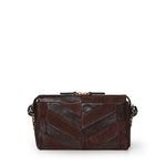 Borsa piccola a spalla Panthea in suede e nappa motivo chevron 9W2B0S99 DEDRE6 VALENTINO GARAVANI 