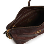Borsa piccola a spalla Panthea in suede e nappa motivo chevron 9W2B0S99 DEDRE6 VALENTINO GARAVANI 