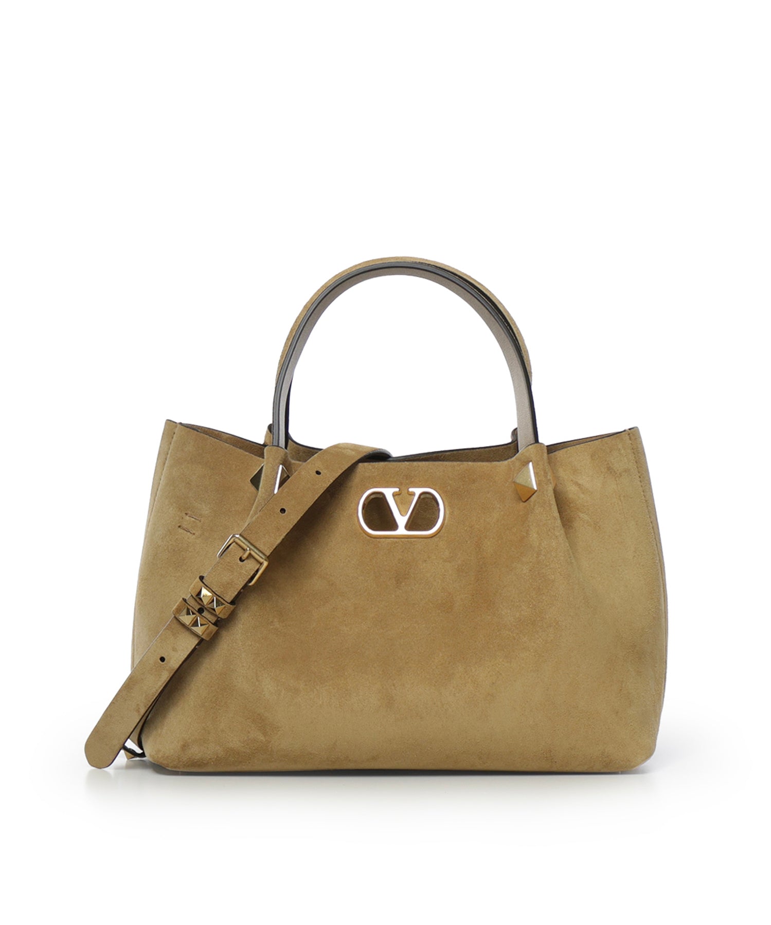 Borsa shopping VLogo Signature in suede 9W2B0T83 AHARDX VALENTINO GARAVANI 