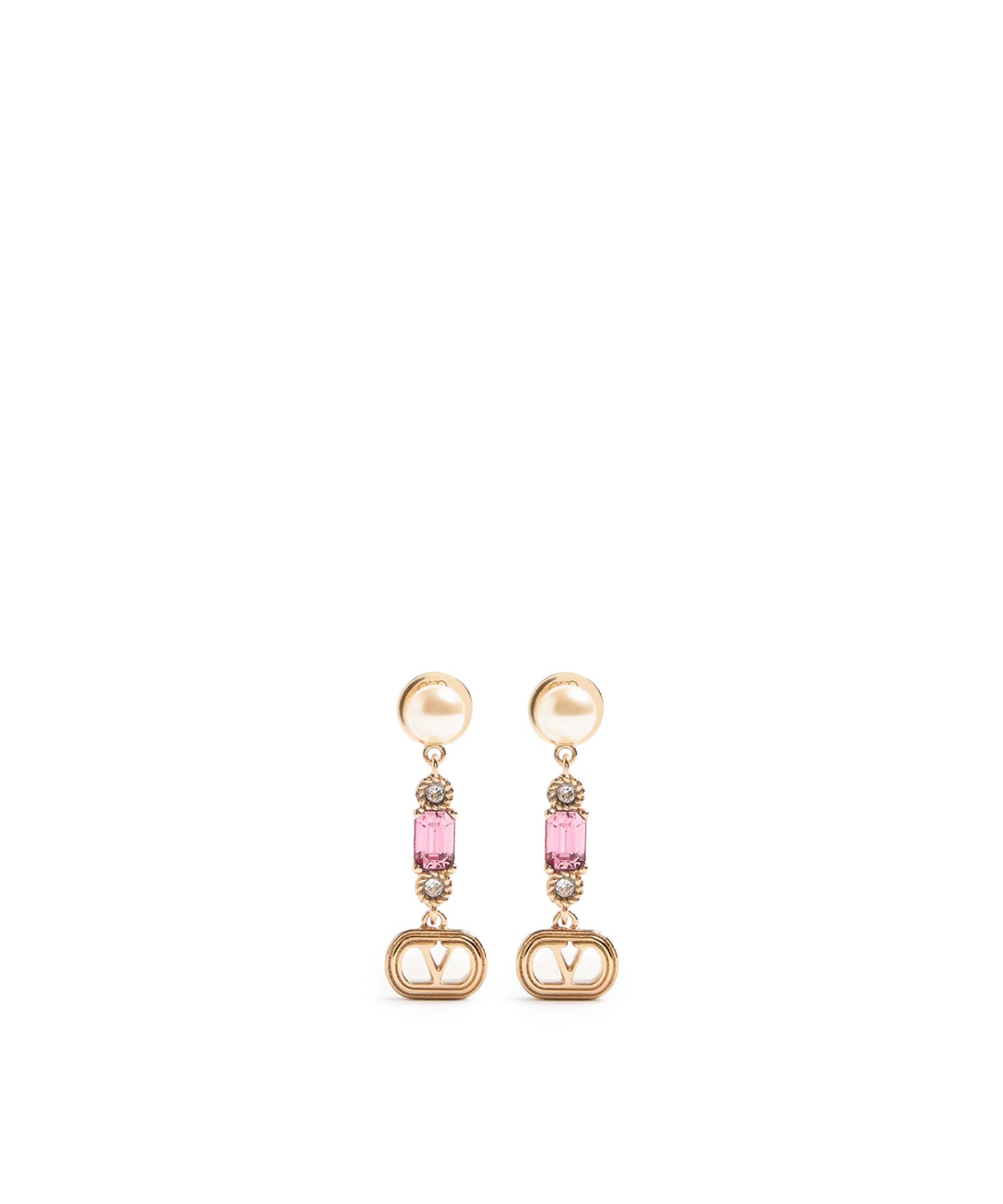 Orecchini Ovalette in metallo, perle e cristalli Swarovski® 9W2J0AI8 QVSBUK VALENTINO GARAVANI 
