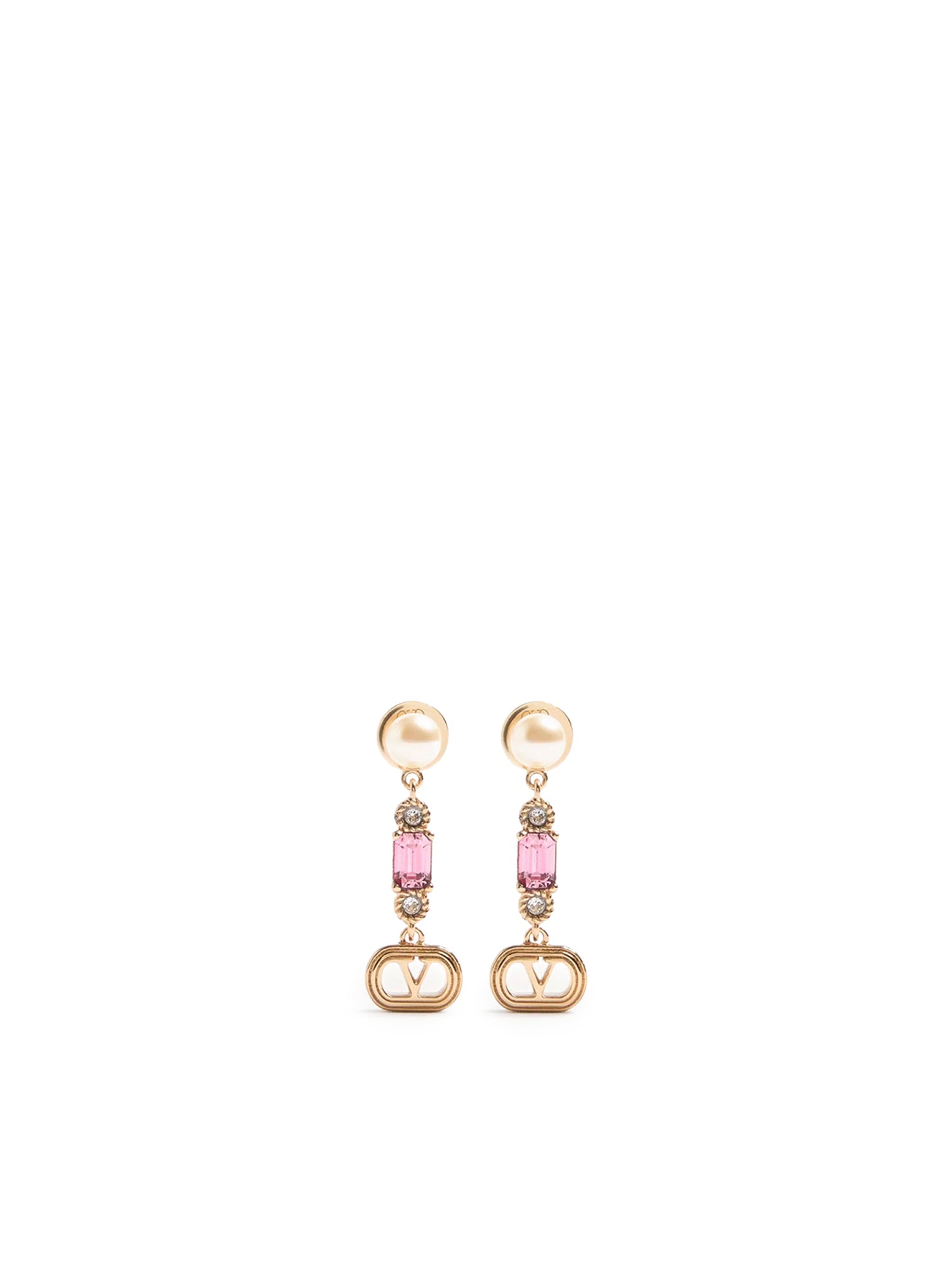 Orecchini Ovalette in metallo, perle e cristalli Swarovski® 9W2J0AI8 QVSBUK VALENTINO GARAVANI 