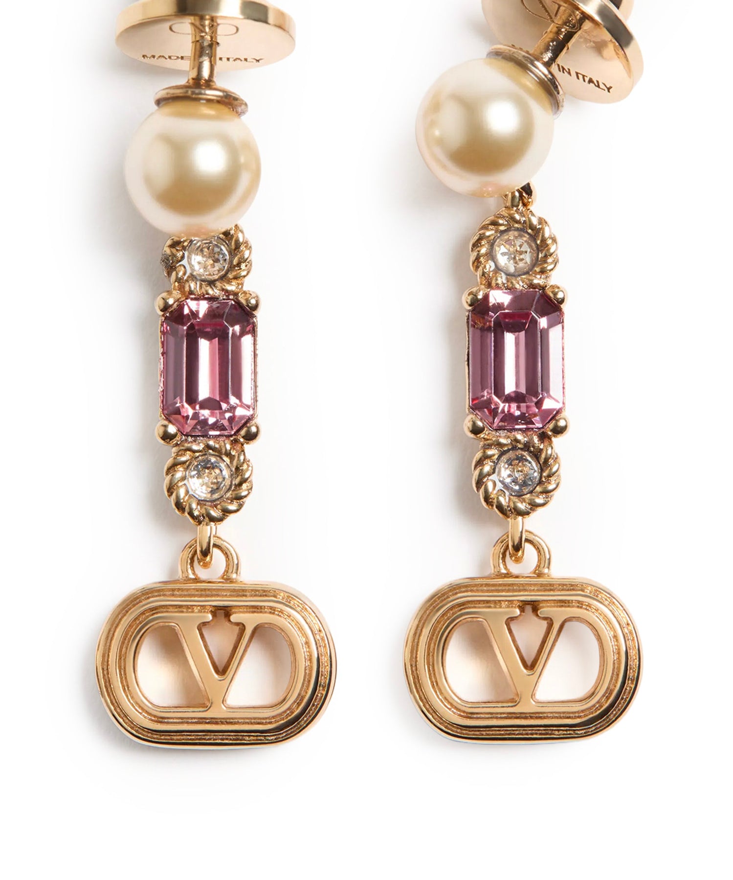 Orecchini Ovalette in metallo, perle e cristalli Swarovski® 9W2J0AI8 QVSBUK VALENTINO GARAVANI 