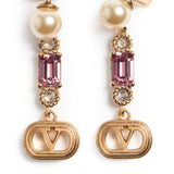 Orecchini Ovalette in metallo, perle e cristalli Swarovski® 9W2J0AI8 QVSBUK VALENTINO GARAVANI 