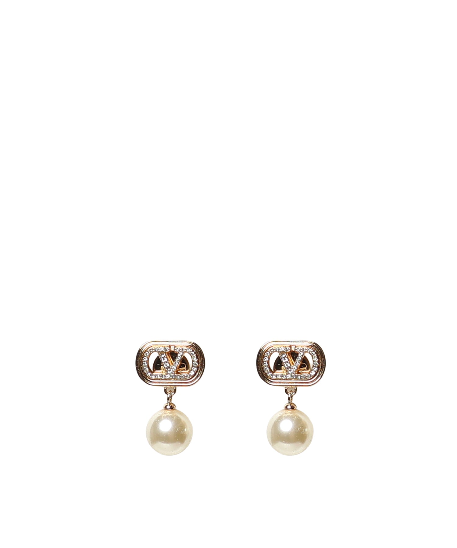 Orecchini Ovaletti in perle e cristalli Swarovski® 9W2J0Y78 QVSCNP VALENTINO GARAVANI 