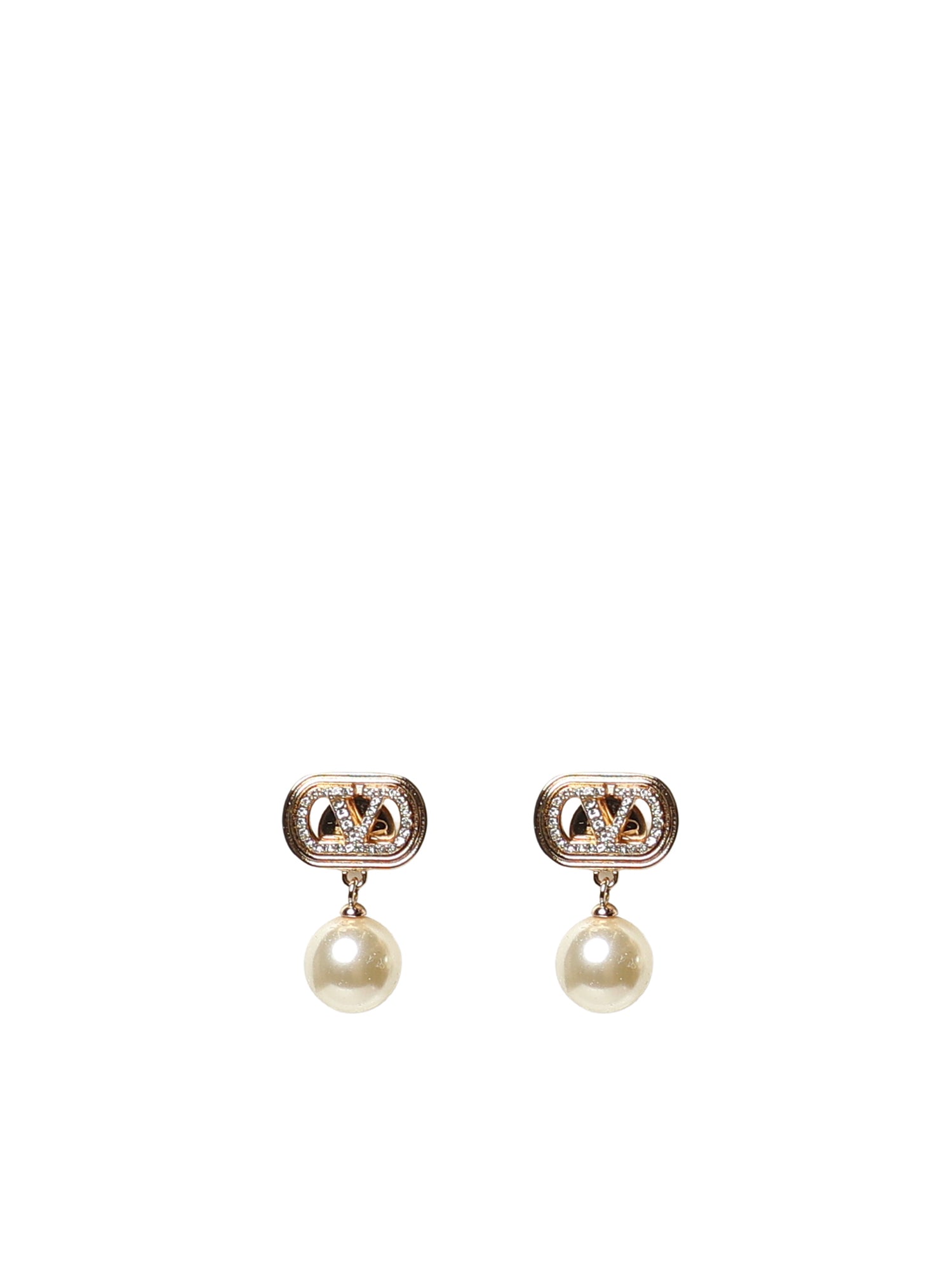 Orecchini Ovaletti in perle e cristalli Swarovski® 9W2J0Y78 QVSCNP VALENTINO GARAVANI 