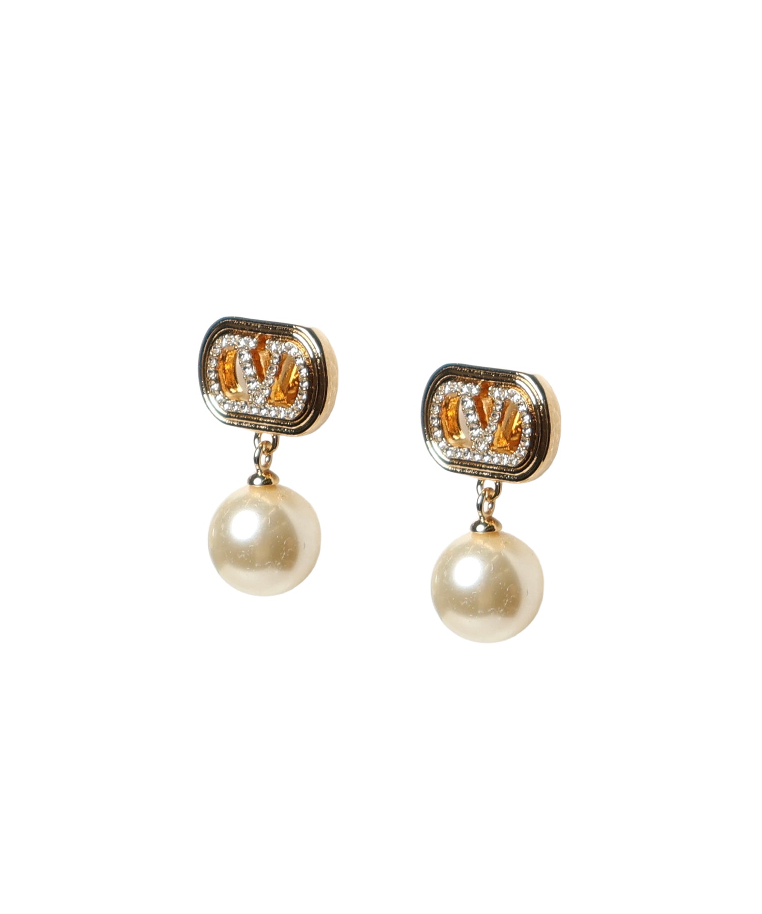 Orecchini Ovaletti in perle e cristalli Swarovski® 9W2J0Y78 QVSCNP VALENTINO GARAVANI 