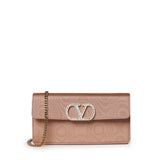 Portafoglio con catena Vlogo Signature in moiré con logo gioiello 9W2P0BB4 YRE3HB VALENTINO GARAVANI 
