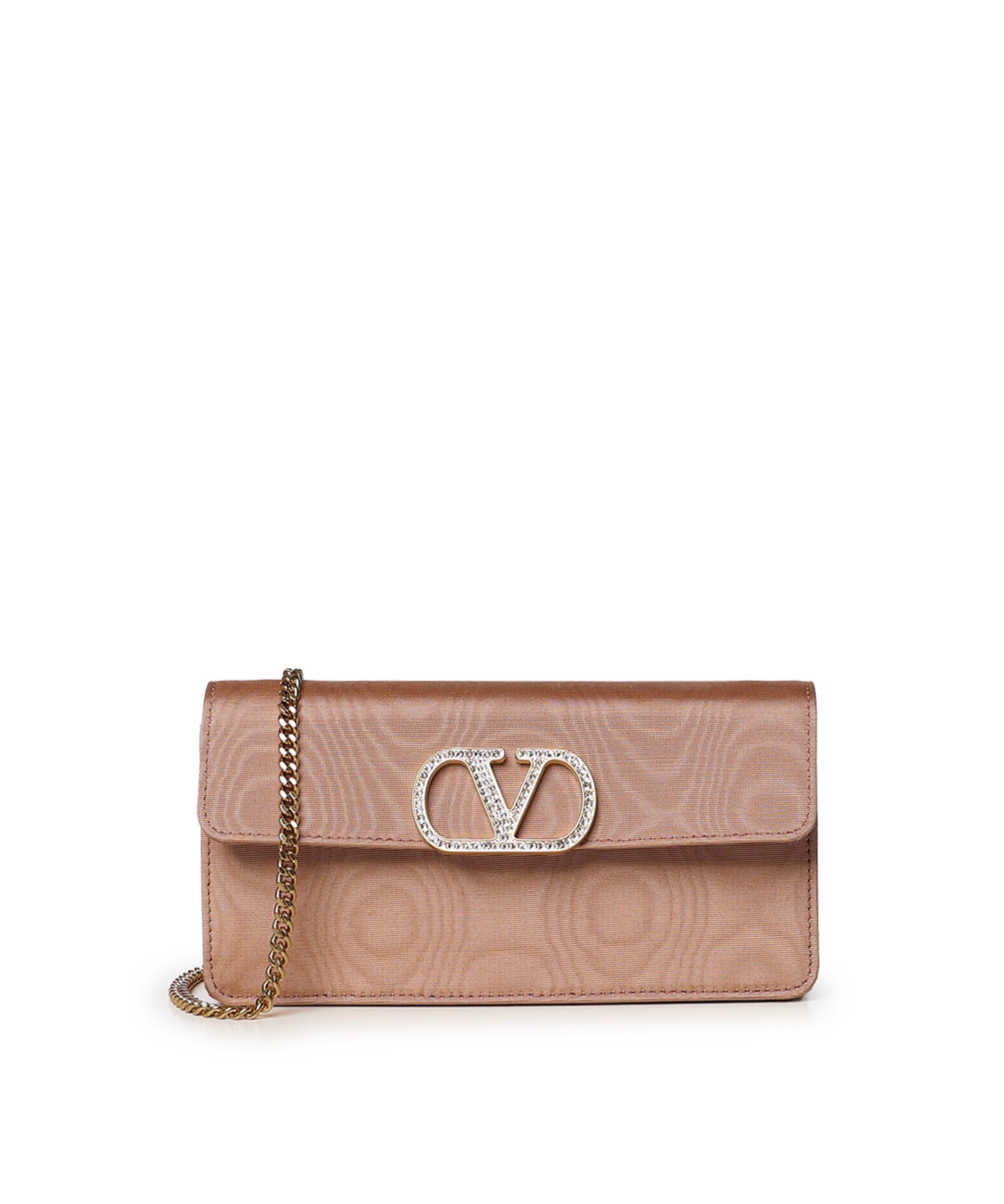 Portafoglio con catena Vlogo Signature in moiré con logo gioiello 9W2P0BB4 YRE3HB VALENTINO GARAVANI 