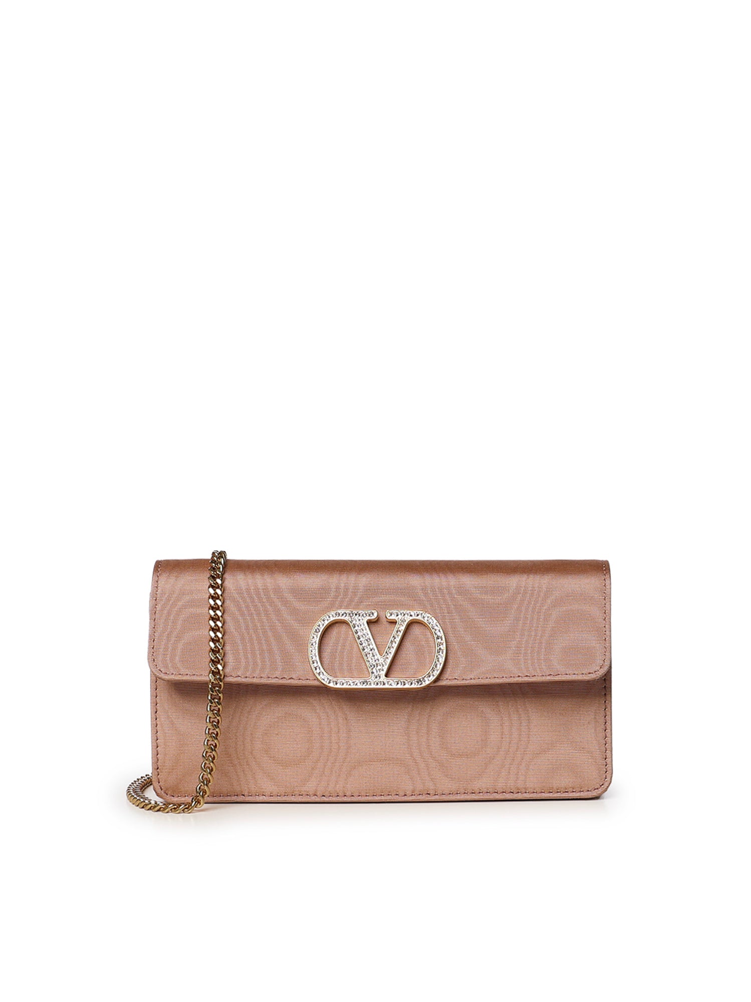 Portafoglio con catena Vlogo Signature in moiré con logo gioiello 9W2P0BB4 YRE3HB VALENTINO GARAVANI 