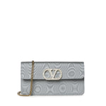 Portafoglio con catena Vlogo Signature in moiré con logo gioiello 9W2P0BB4 YREMW3 VALENTINO GARAVANI 