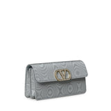 Portafoglio con catena Vlogo Signature in moiré con logo gioiello 9W2P0BB4 YREMW3 VALENTINO GARAVANI 