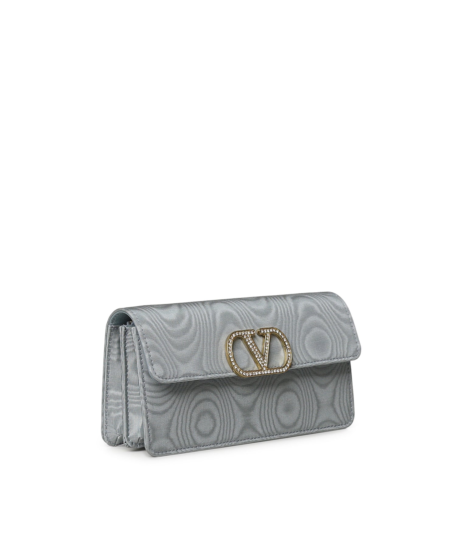 Portafoglio con catena Vlogo Signature in moiré con logo gioiello 9W2P0BB4 YREMW3 VALENTINO GARAVANI 