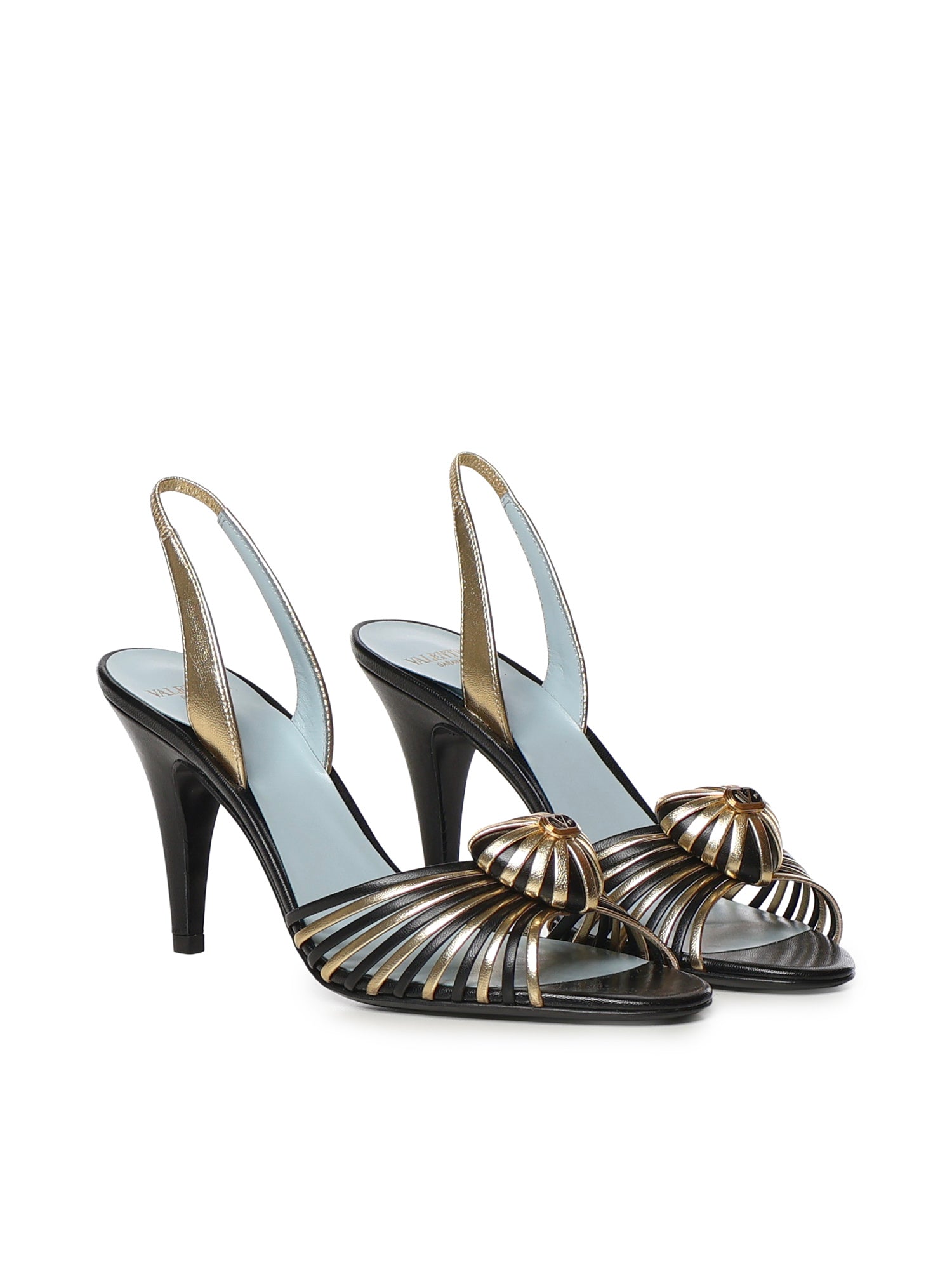 Sandalo Coeur Royal in nappa laminata 9W2S0LU8 GPJAHB VALENTINO GARAVANI 