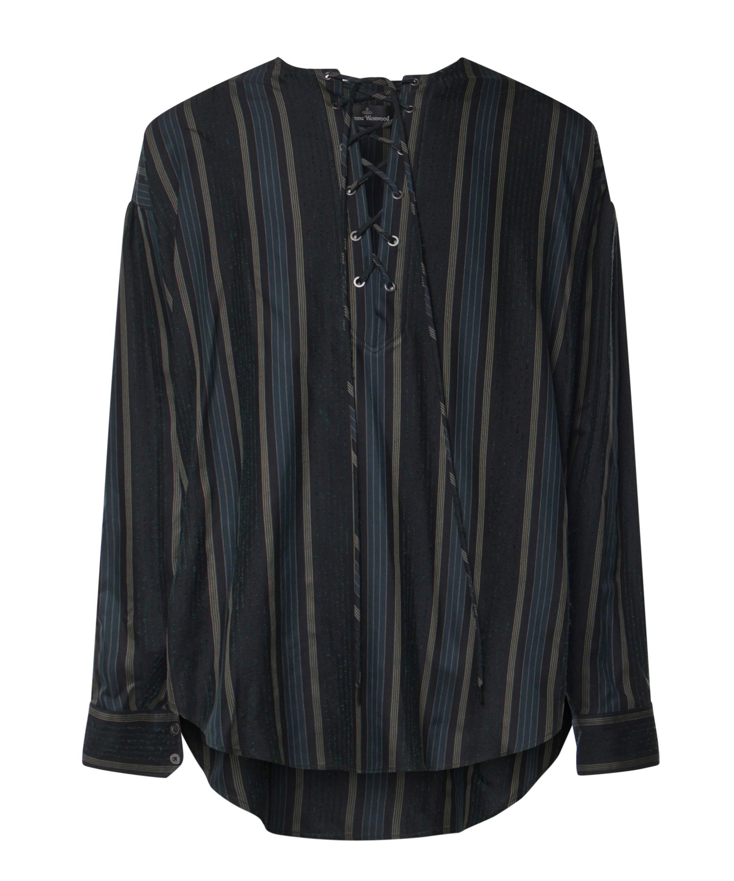 Camicia Lace-up Gordon a righe 2401004Y W01NLM211 VIVIENNE WESTWOOD 