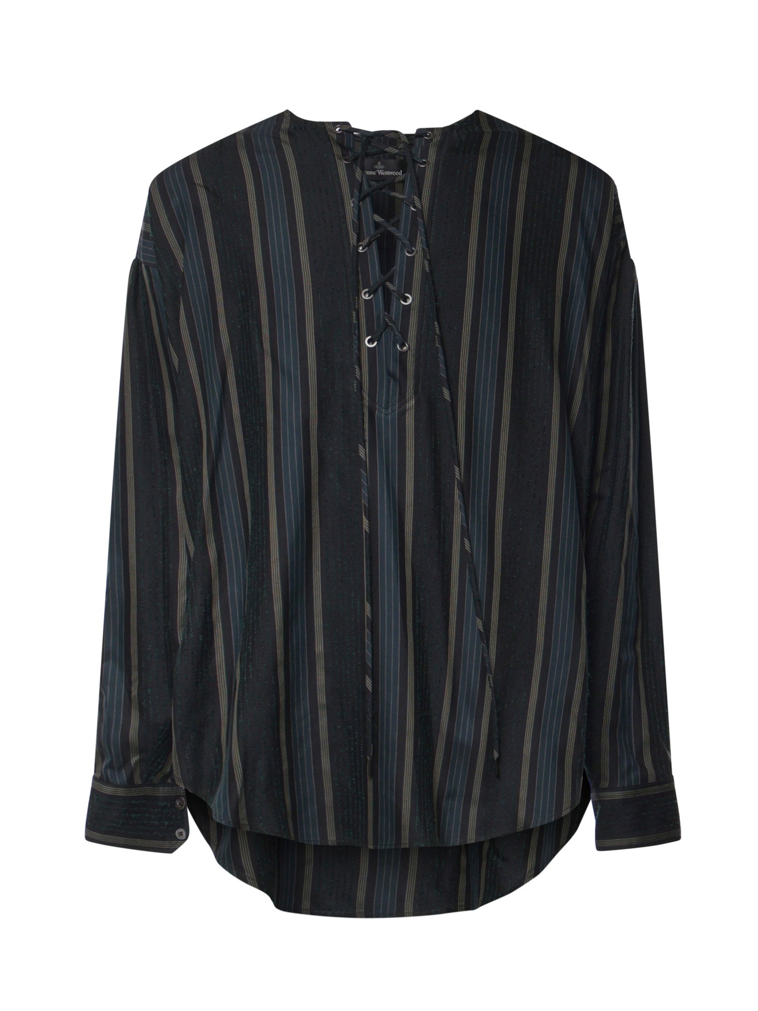 Camicia Lace-up Gordon a righe 2401004Y W01NLM211 VIVIENNE WESTWOOD 