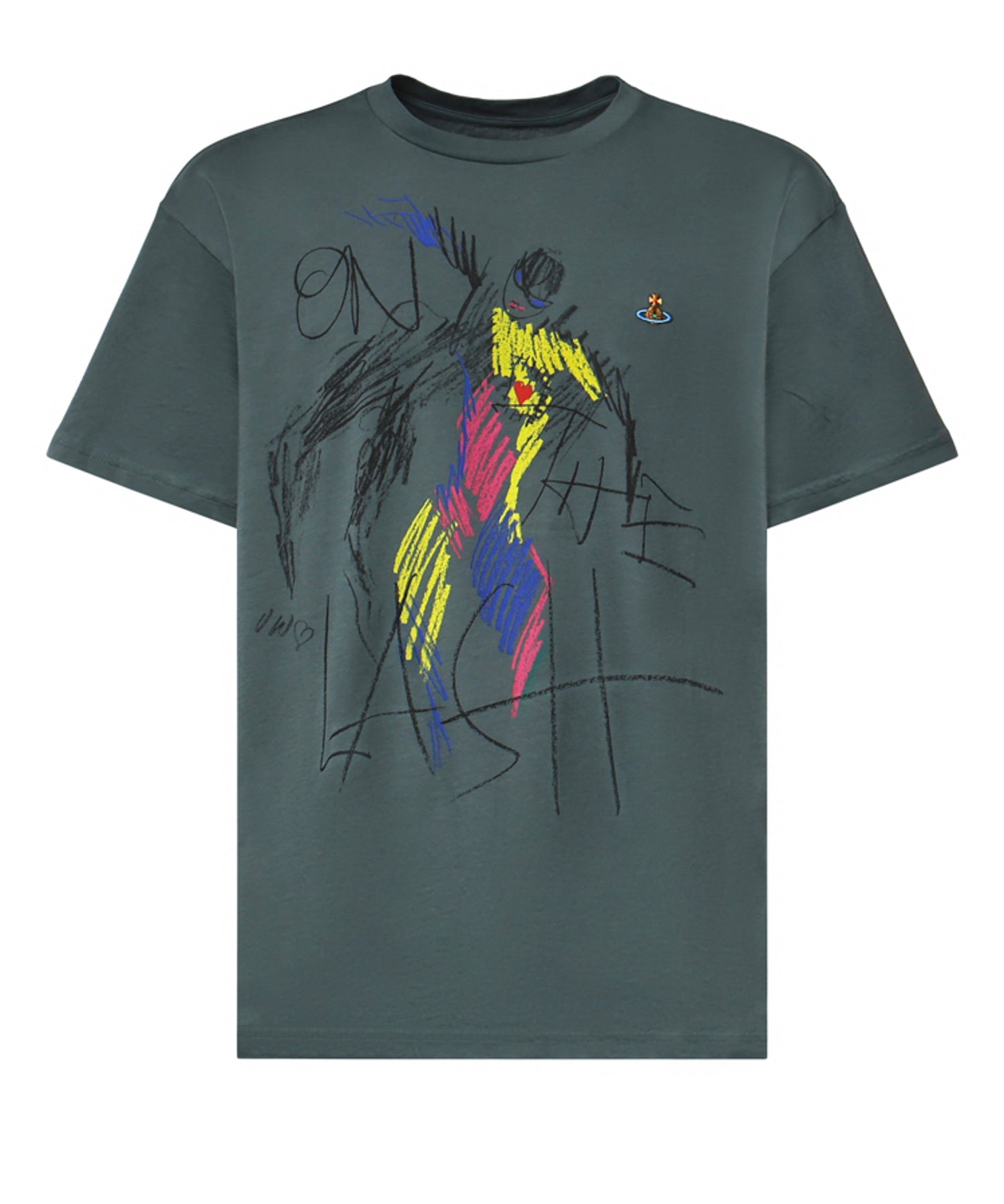 T-shirt con stampa in cotone 3G01005Q J00BLM411 VIVIENNE WESTWOOD 