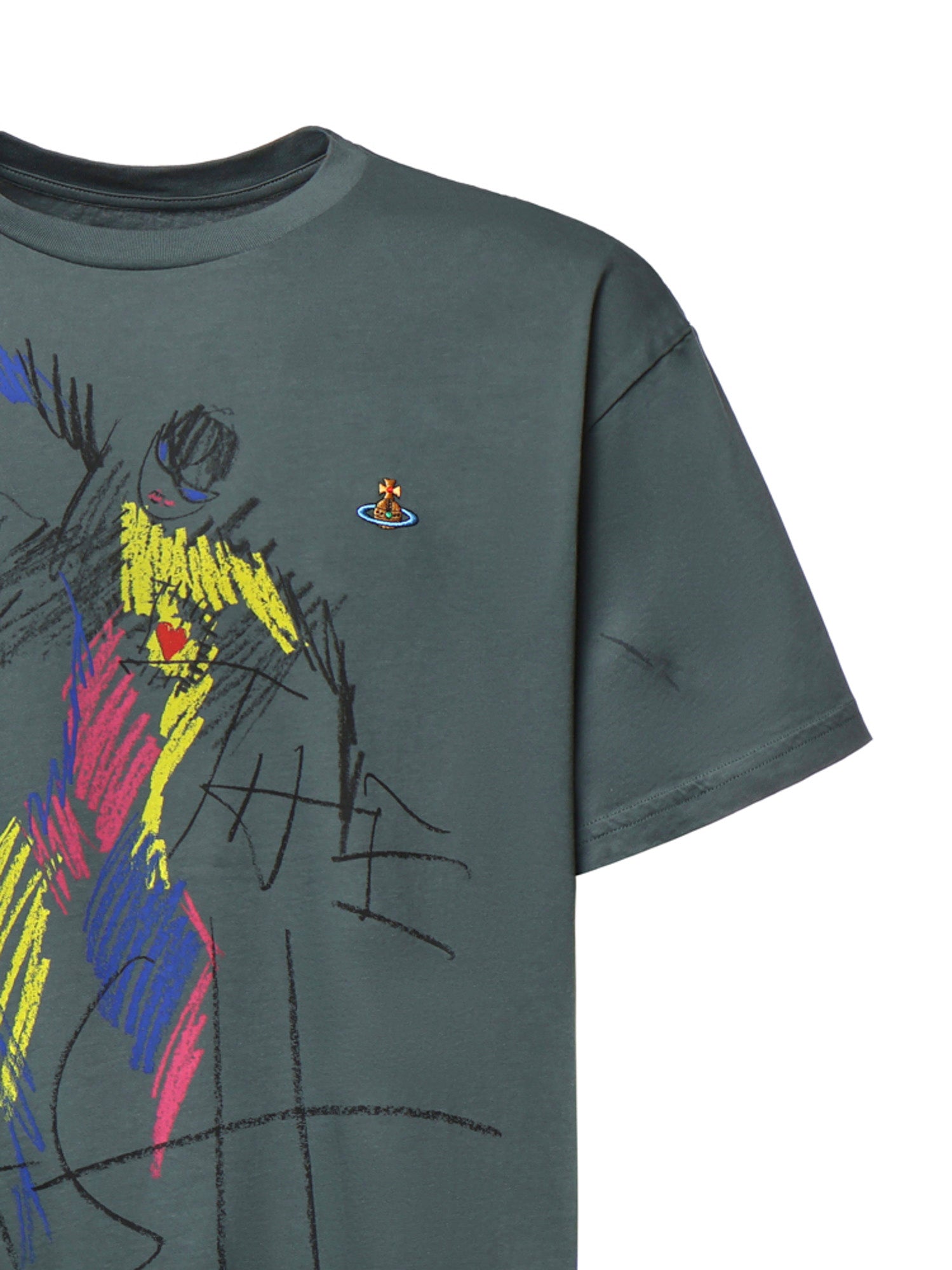 T-shirt con stampa in cotone 3G01005Q J00BLM411 VIVIENNE WESTWOOD 
