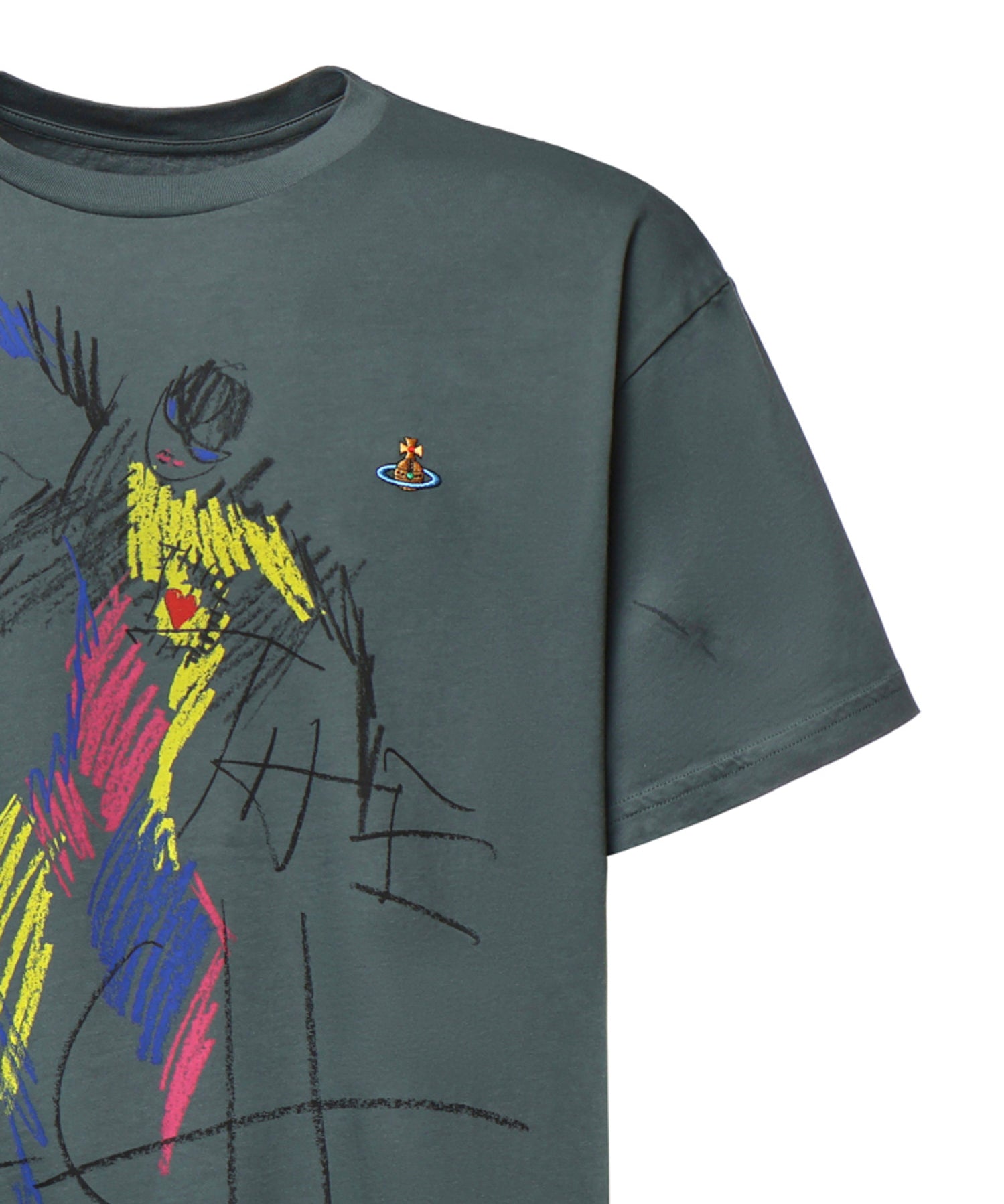 T-shirt con stampa in cotone 3G01005Q J00BLM411 VIVIENNE WESTWOOD 