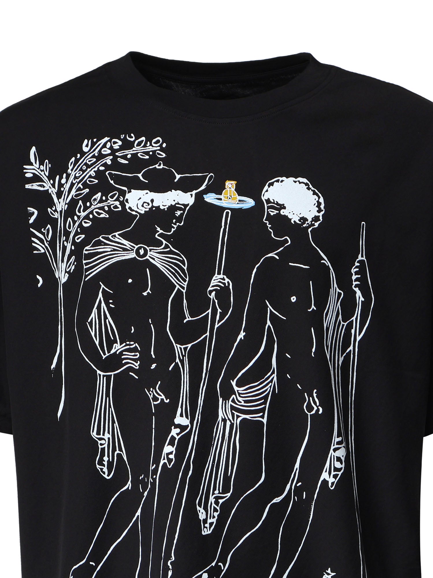 T-shirt con stampa in cotone 3G01006C J00BLN401 VIVIENNE WESTWOOD 