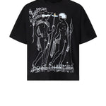 T-shirt con stampa in cotone 3G01006C J00BLN401 VIVIENNE WESTWOOD 