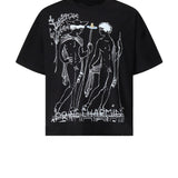 T-shirt con stampa in cotone 3G01006C J00BLN401 VIVIENNE WESTWOOD 