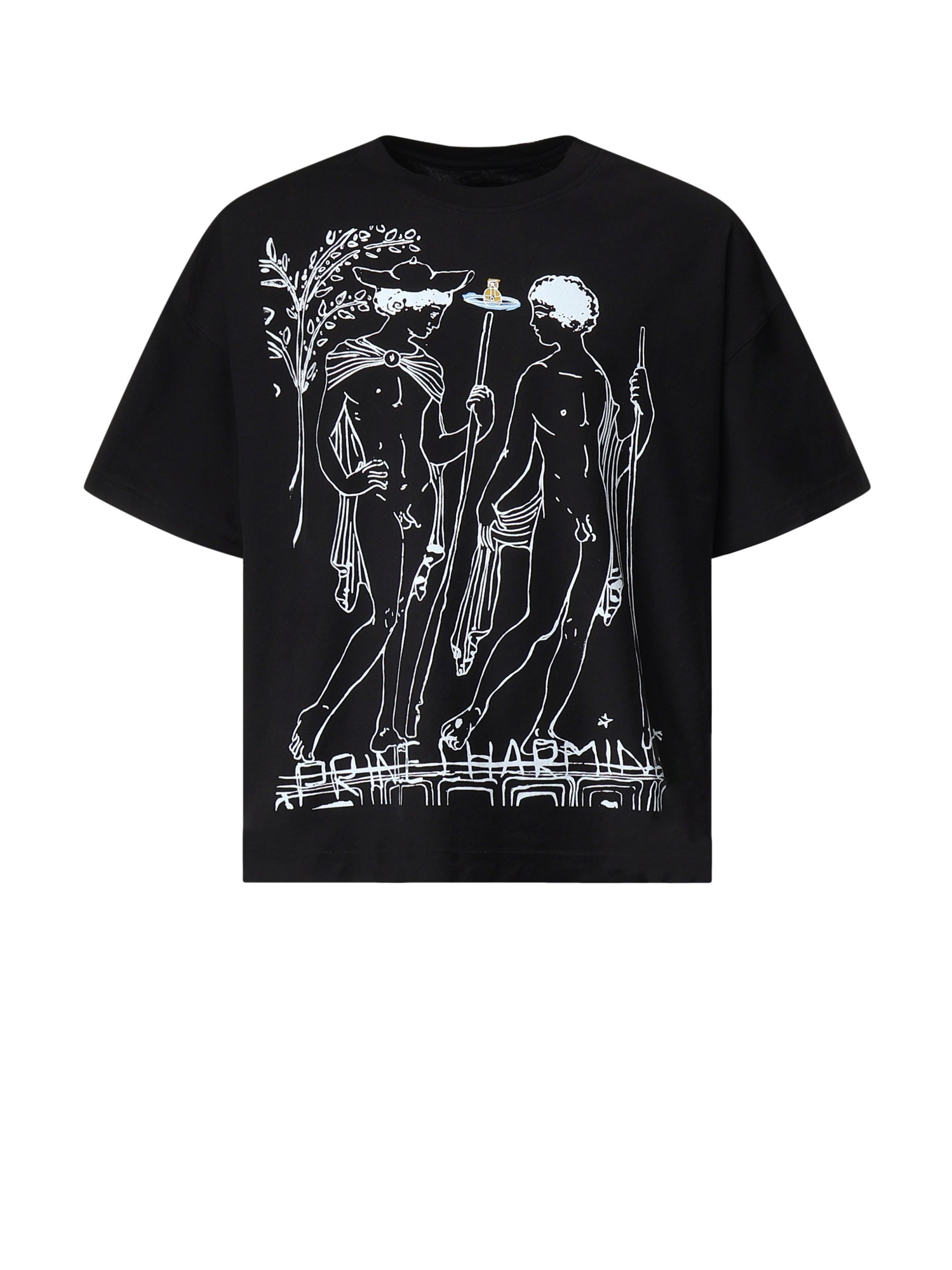 T-shirt con stampa in cotone 3G01006C J00BLN401 VIVIENNE WESTWOOD 